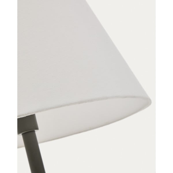 Tamsiai žalios spalvos pastatomas šviestuvas (aukštis 153 cm) su tekstiliniu gaubtu Navat – Kave Home-image-4