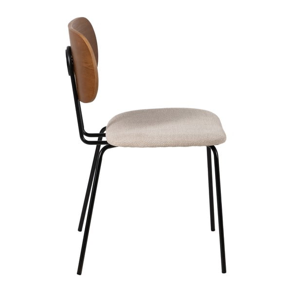 Valgomojo kėdės rudos spalvos/kreminės spalvos 4 vnt. Cleo – Ixia-image-2