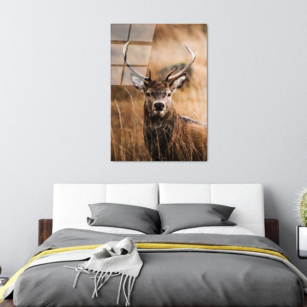 Paveikslas ant stiklo 70x100 cm Deer - Wallity-image-4