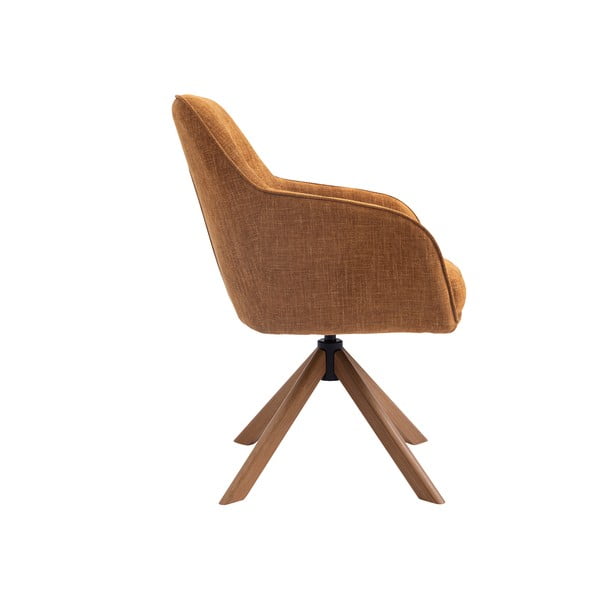 Oranžinės spalvos iš audinio valgomojo kėdžių komplektas 2 vnt. Avola – Unique Furniture-image-4