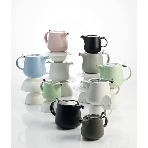 Šviesiai pilkas porcelianinis arbatinukas su sieteliu Maxwell & Williams Tint, 600 ml-image-1