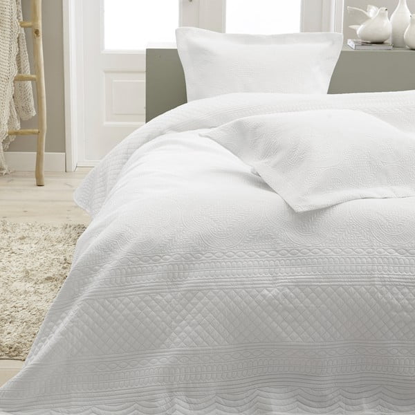 Balta mikropluošto lovatiesė su dviem užvalkalais Sleeptime Charlene 250 x 260 cm