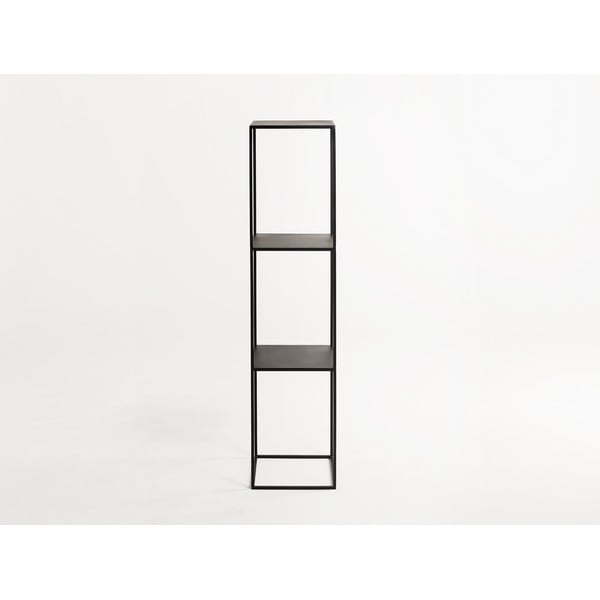Juodos spalvos metalinė knygų spinta CustomForm Tensio, aukštis 140 cm