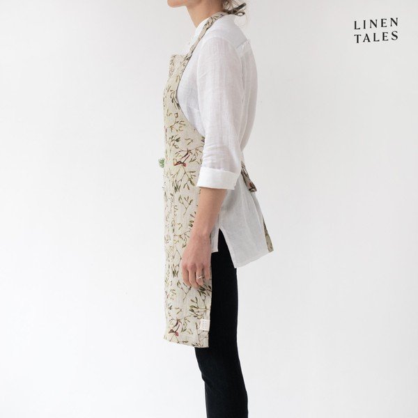 Prijuostė iš lino su Kalėdų motyvu – Linen Tales-image-1