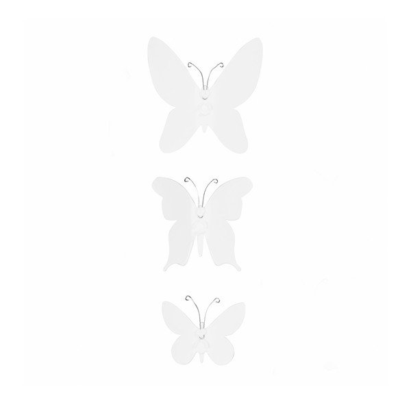 9 baltų 3D sienų dekoracijų rinkinys Umbra Butterflies-image-2
