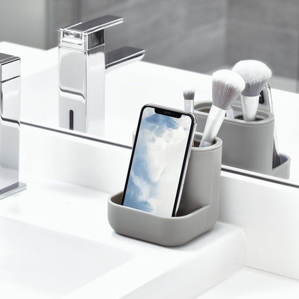 Pilkos spalvos kosmetikos dėklas iDesign Cade-image-1