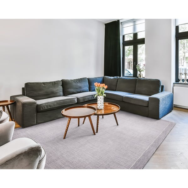 Kilimas iš vilnos pilkos spalvos 200x300 cm Linea – Agnella-image-1