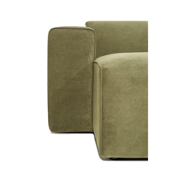 Žalios spalvos aksominė modulinė U formos sofa Scandic Sting, kairysis kampas-image-3