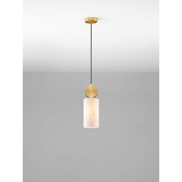 Kreminės spalvos/žalvario spalvos kabantis šviestuvas su akmens dekoru ø 12 cm Maru – Nova Luce-image-4