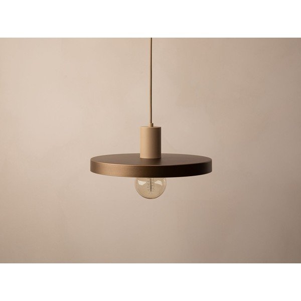 Šviesiai rudos spalvos iš metalo kabantis šviestuvas ø 30 cm Ori – Micadoni -image-3