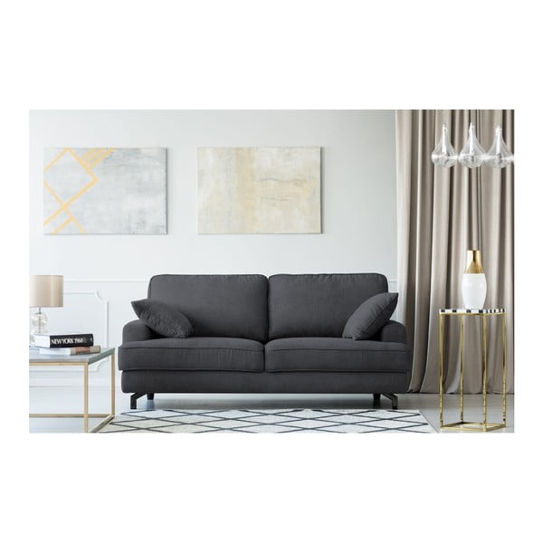 Tamsiai pilka trijų vietų sofa "Kooko Home Salsa-image-1