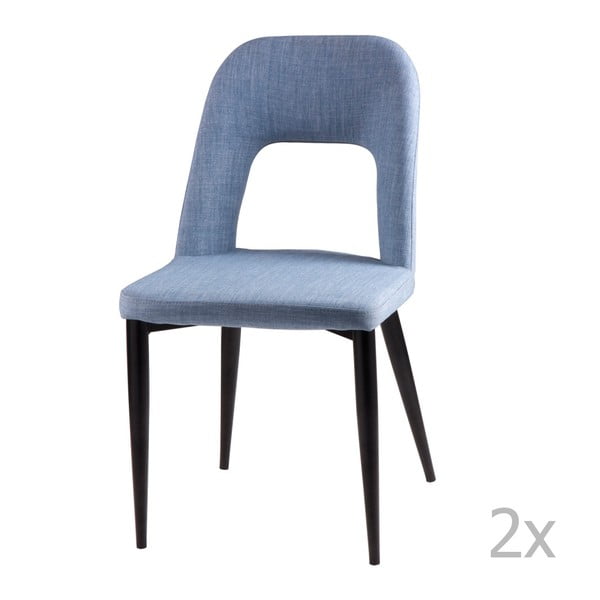 2 šviesiai mėlynų valgomojo kėdžių rinkinys "sømcasa Anika