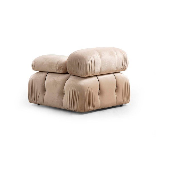 Iš velveto kampinė sofa smėlio spalvos (kintama) Bubble – Artie-image-4