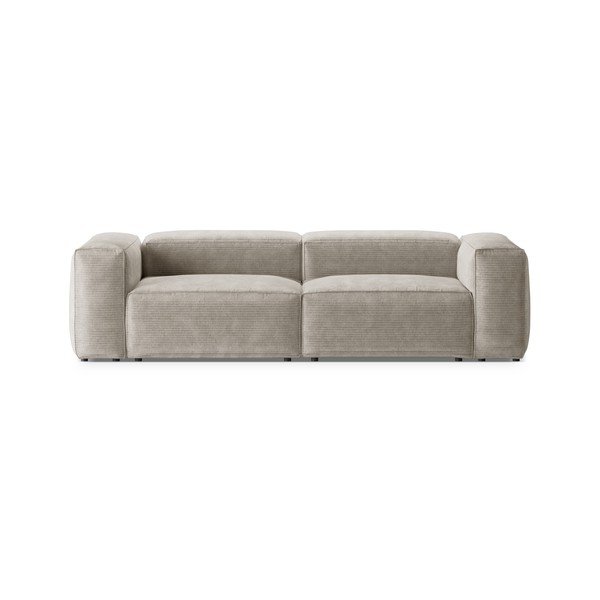 Smėlio spalvos iš kordinio velveto sofa 264 cm Bergamo – Cosmopolitan Design