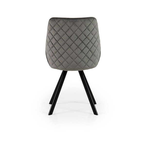 Iš aksomo valgomojo kėdės pilkos spalvos 2 vnt. Ritz – Tenzo-image-2