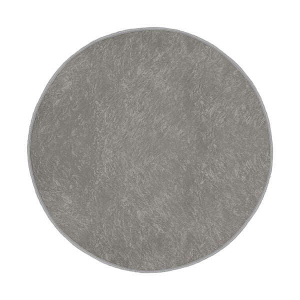 Skalbiamas/robotiniams dulkių siurbliams apvalios formos kilimas pilkos spalvos ø 80 cm Comfort – Mila Home