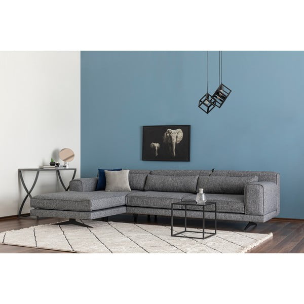 Tamsiai pilka kampinė sofa Artie Jivago, kairysis kampas-image-1