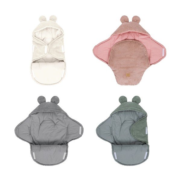 Žalios spalvos iš kordinio velveto kūdikio vystyklas 45x80 cm – Meowbaby-image-1