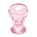 Žemas rožinis stiklinis žvakidės laikiklis - Rex London