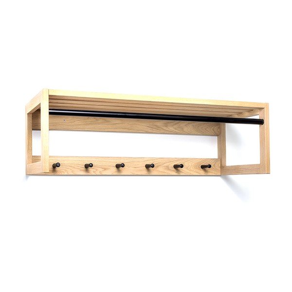 Sieninė lentyna iš ąžuolo masyvo Woodman Slussen Puro-image-2