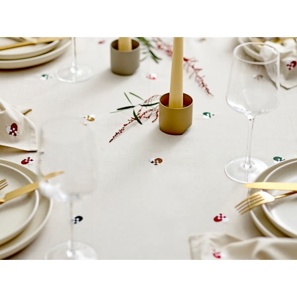 Iš medvilnės staltiesė 140x220 cm Hearts Embloidery – Södahl-image-3