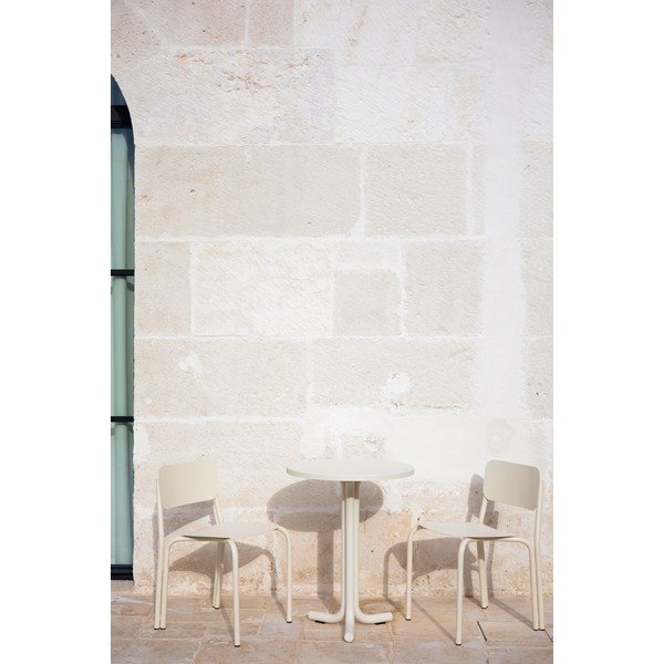 Smėlio spalvos metalinė sodo kėdė Kei – noo.ma-image-4