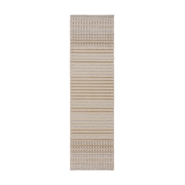 Skalbiamas iš šenilino kilimas smėlio spalvos 60x240 cm Elton – Flair Rugs
