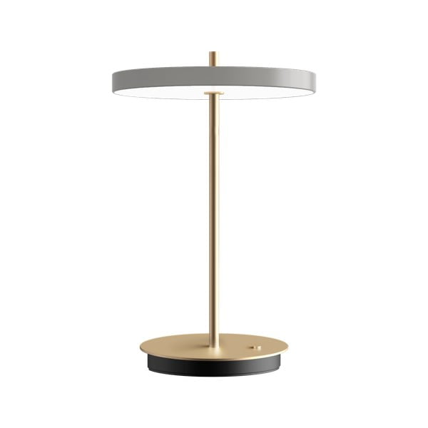 Stalinis šviestuvas šviesiai pilkos spalvos LED su pritemdymo funkcija (aukštis 31 cm) su metaliniu gaubtu Asteria Move – UMAGE-image-4