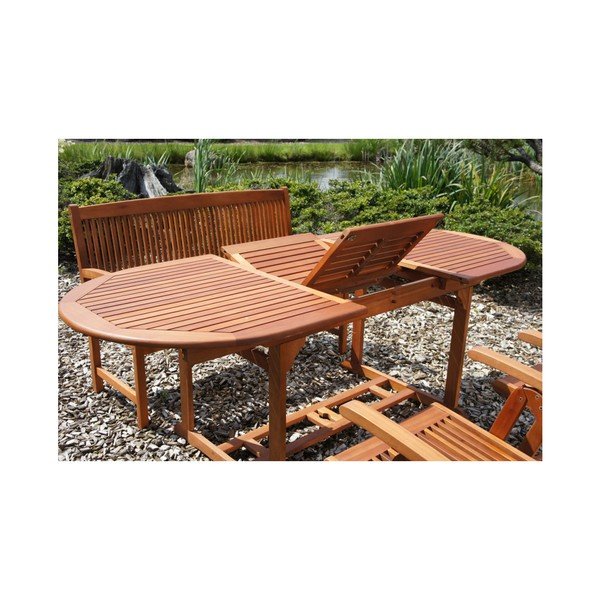 Iš eukalipto masyvo sodo valgomojo stalas 90x150 cm Stockholm – Garden Pleasure-image-3