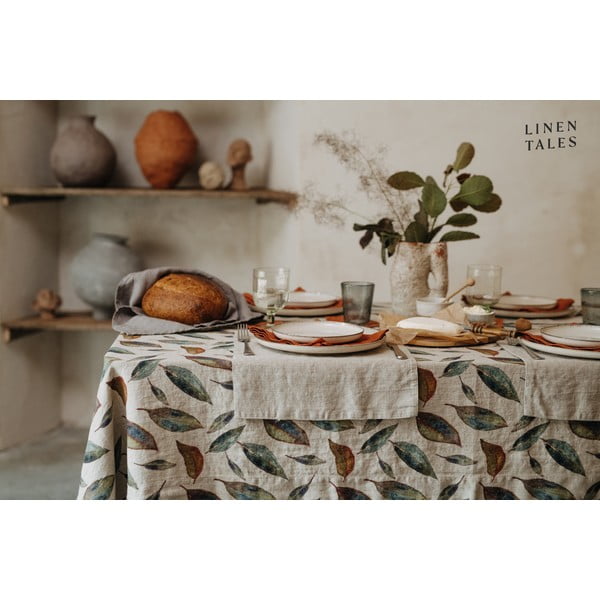 Smėlio spalvos lininis stalo padėkliukas Linen Tales, 35 x 45 cm-image-1