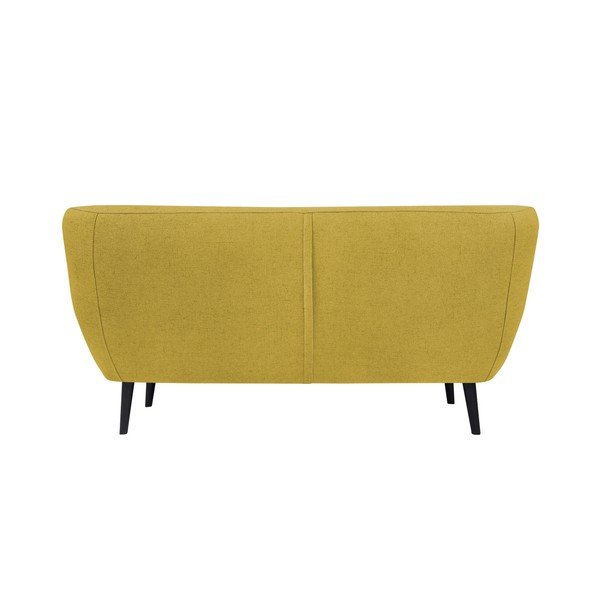Geltonos spalvos dvivietė sofa su rudomis kojomis Mazzini Sofas Piemont-image-3