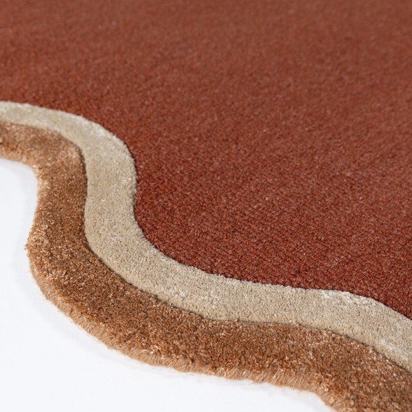 Rankų darbo terakotos spalvos iš vilnos mišinio kilimas 120x170 cm Rivo Wool – Flair Rugs-image-4
