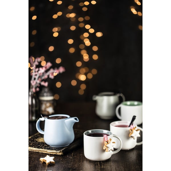 Baltas porcelianinis puodelis su pilku vidumi Maxwell & Williams Tint, 440 ml-image-2