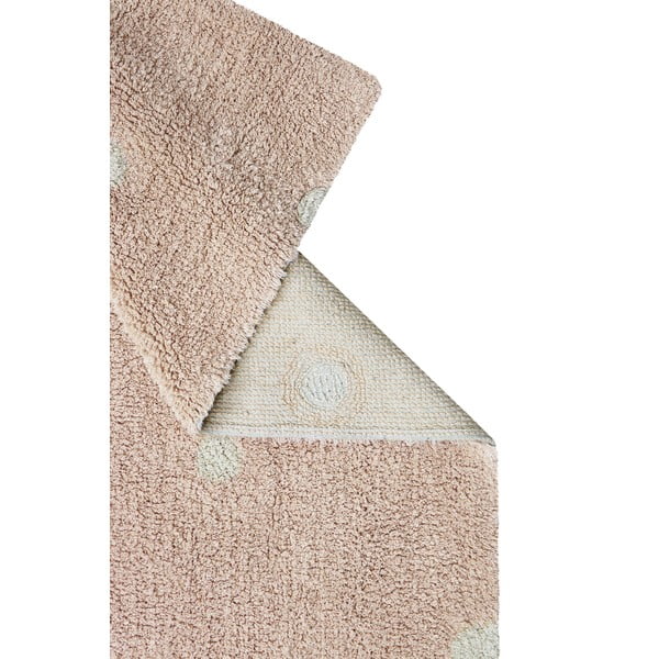 Skalbiamas/rankų darbo iš medvilnės vaikiškas kilimas šviesiai rožinės spalvos 100x150 cm Mini Dot Rose – Lorena Canals-image-4