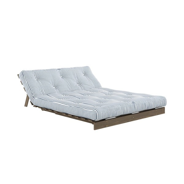 Balta/šviesiai mėlyna sofa-lova 140 cm Roots - Karup Design-image-3