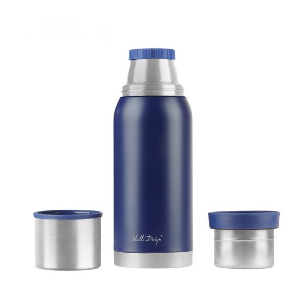 Tamsiai mėlynas kelioninis termo puodelis Vialli Design Fuori, 1 l-image-2