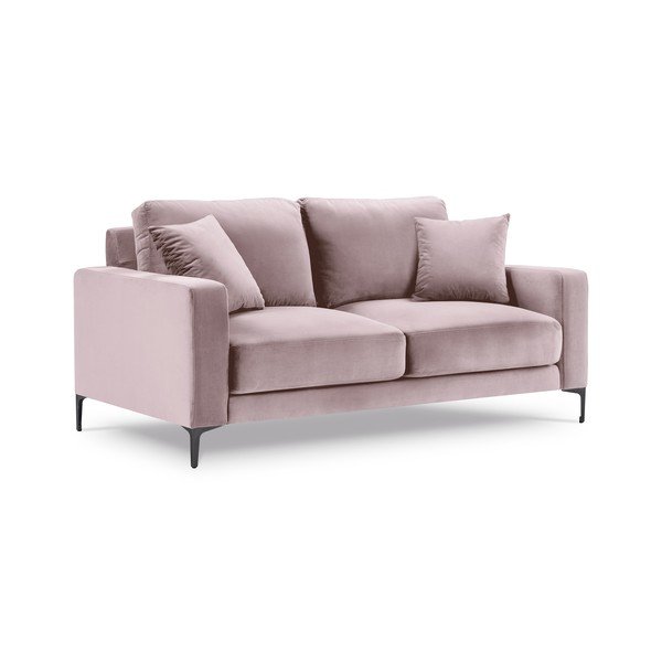 Rožinė aksominė sofa Kooko Home Harmony, 158 cm-image-2