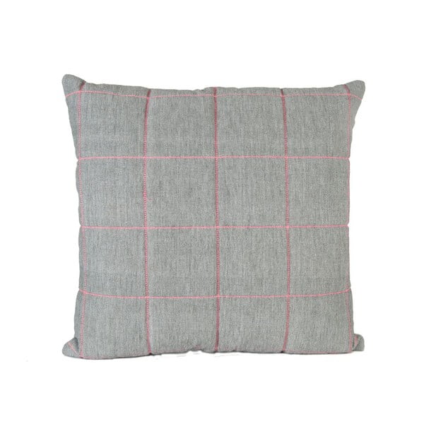 Pilka pagalvėlė ETH Grid, 45 x 45 cm