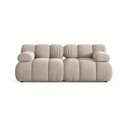 Kreminės spalvos sofa iš velveto 188 cm Bellis – Micadoni 