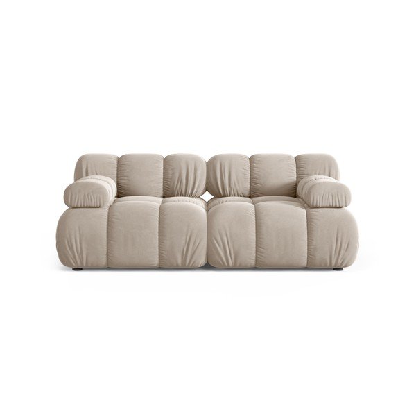 Kreminės spalvos sofa iš velveto 188 cm – Micadoni 