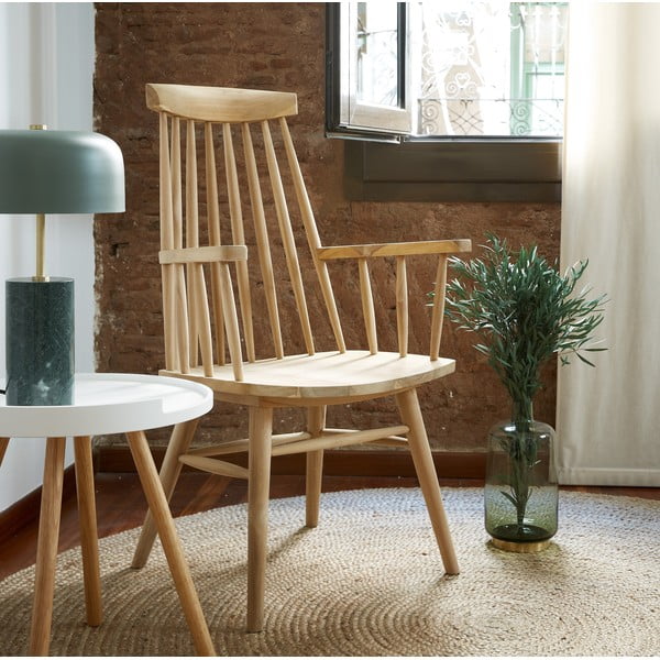 Baltas žurnalinis staliukas su mediniu pagrindu Kave Home Bruk-image-1