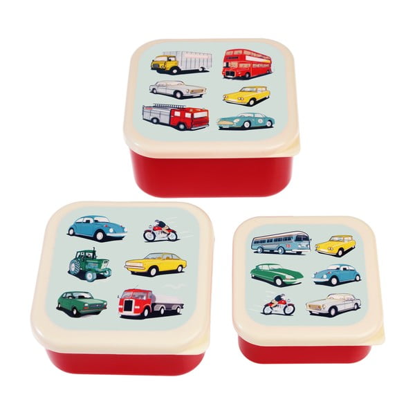 Vaikiška pietų dėžutė 3x dėžės Road Trip – Rex London