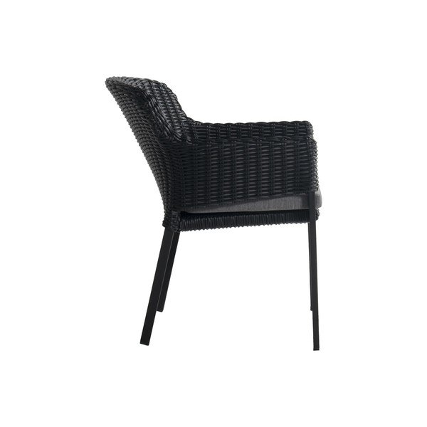 Plastikinė sodo kėdė juodos spalvos Cairo – Hartman-image-3