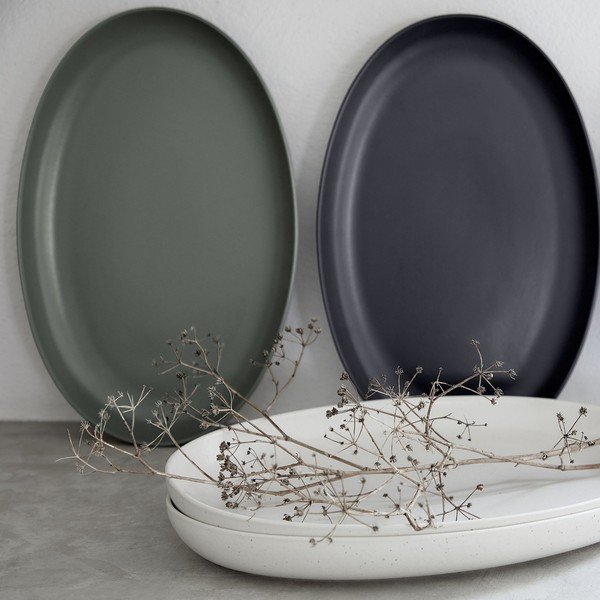 Serviravimo padėklas iš akmens masės šviesiai žalios spalvos 32x20.5 cm Pacifica – Casafina-image-1