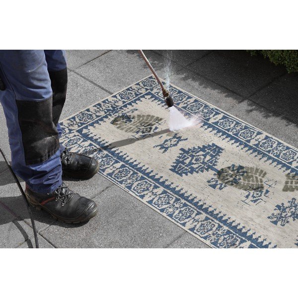 Mėlynos ir kreminės spalvos dvipusis lauko kilimas NORTHRUGS Duque, 80 x 250 cm-image-3