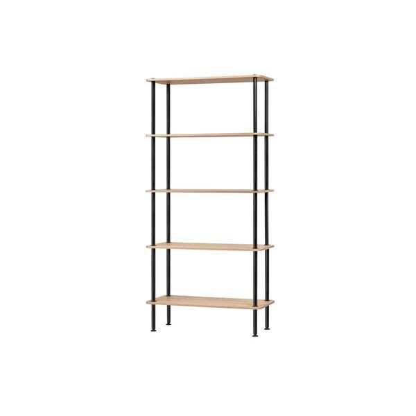 Natūralios spalvos pastatoma lentyna iš ąžuolo 80x163x35 cm Teidi – noo.ma