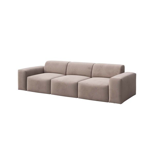 Sofa smėlio spalvos iš kordinio velveto 285 cm Fluvio – MESONICA-image-2