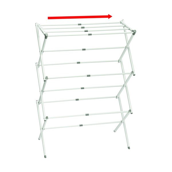 Balta 3 pakopų drabužių džiovyklė iDesign Brezio, 75 x 38 cm-image-3