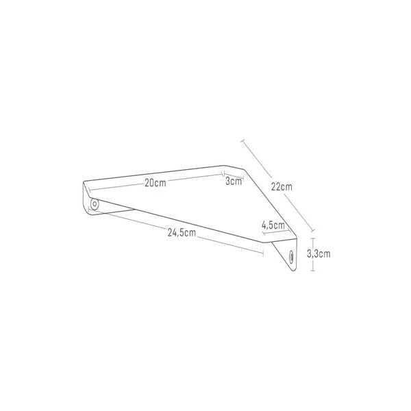 Kampinė sieninė lentyna iš metalo baltos spalvos 22 cm Tower – YAMAZAKI-image-4