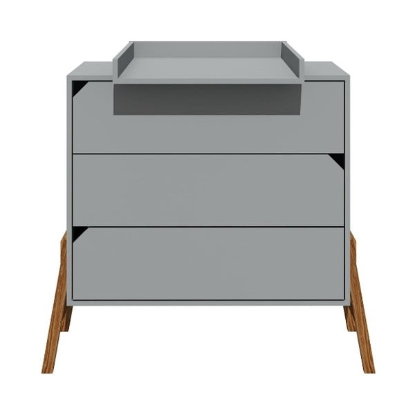 Pilka komoda su 3 stalčiais BELLAMY Lotta-image-2